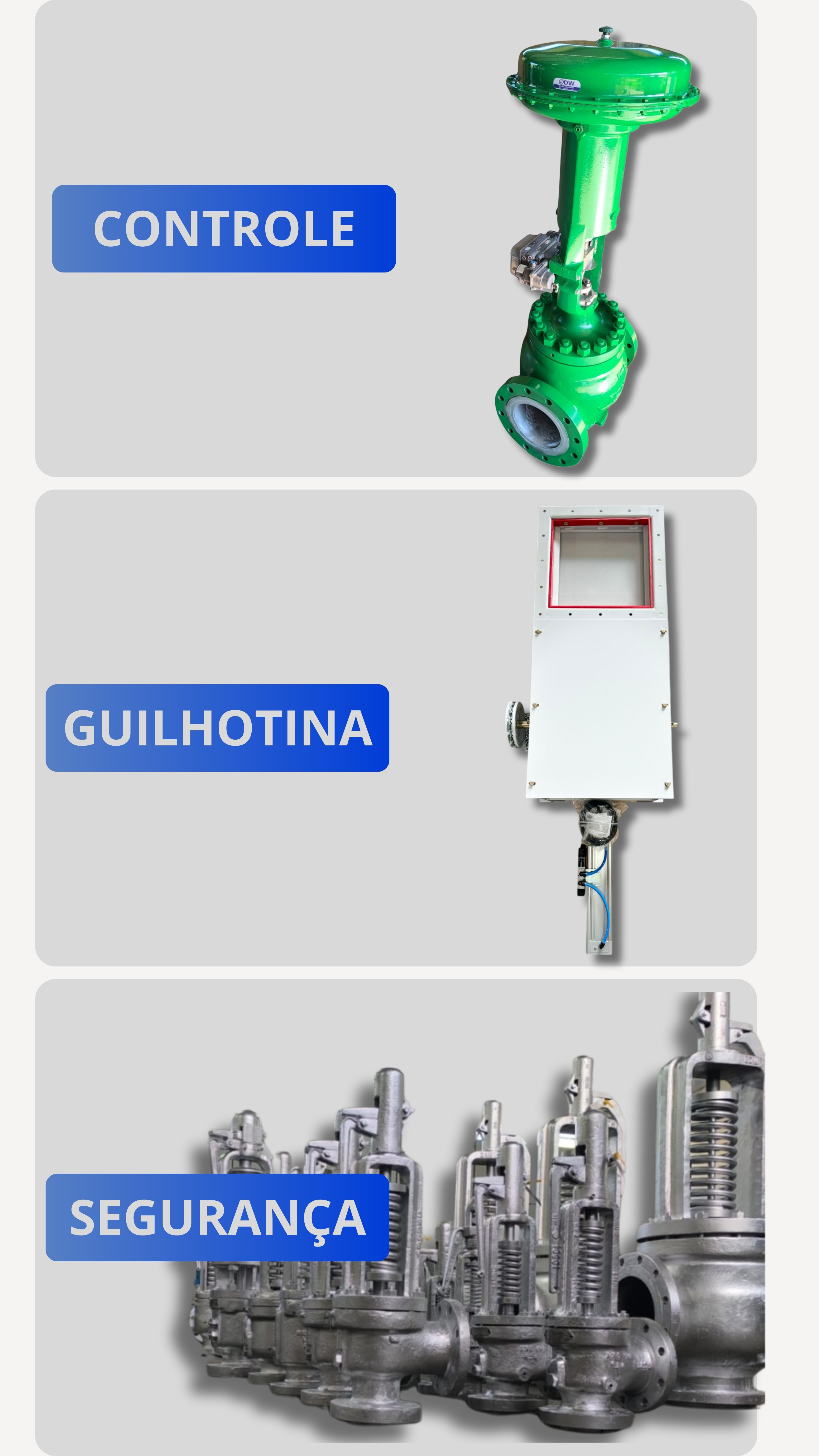 Manutenção e calibração de válvulas industriais